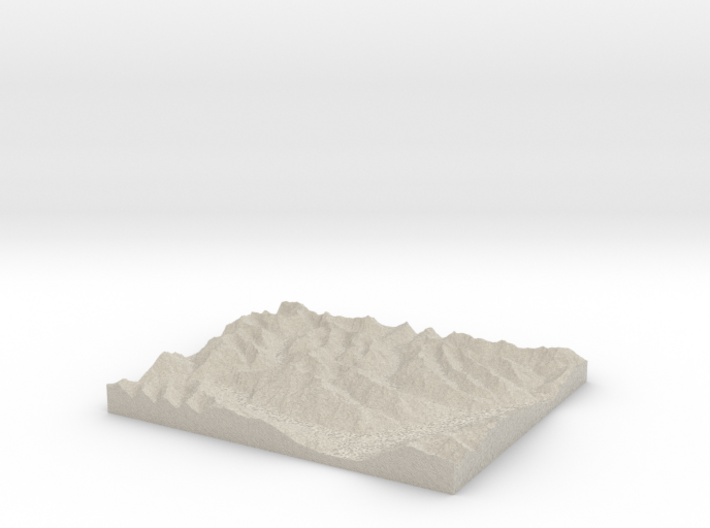 Model of Mount Broome 3d printed