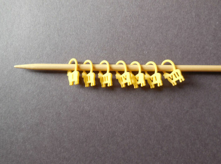 Counting Sheep Stitch Markers 3d printed 