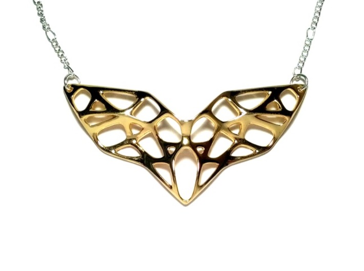 Goldmine Necklace 3d printed Gold Plated Brass
