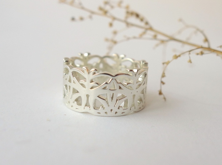 Circle Dance Lace Band - Size 7 3d printed