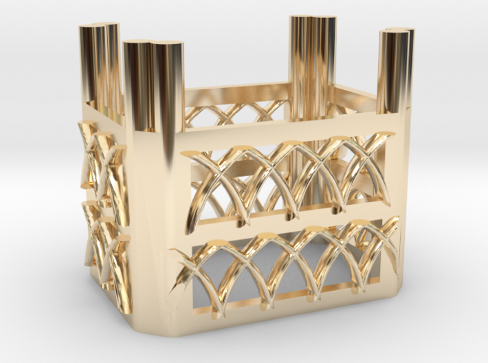Gothic Emerald Basket 3d printed