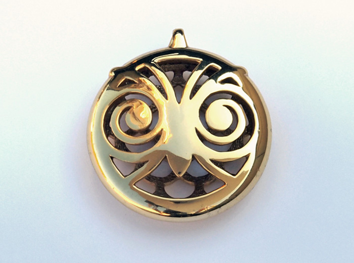 Hypno Owl Pendant 3d printed 