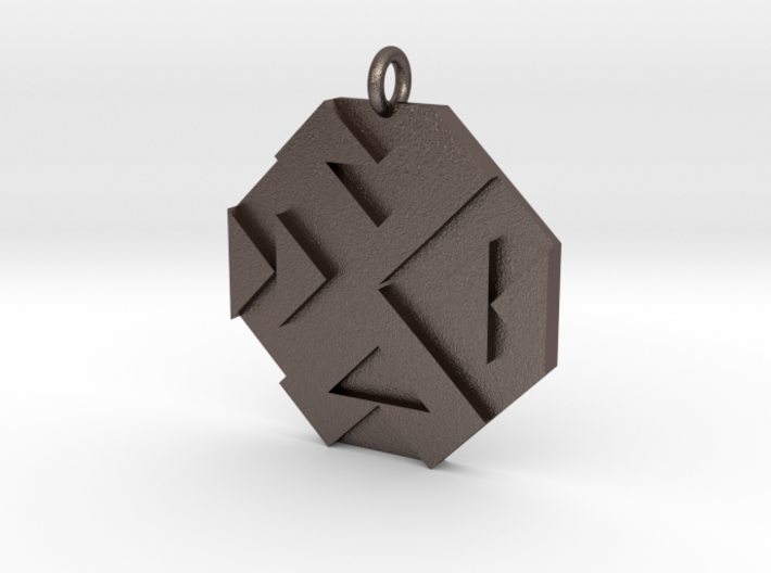 Triangles Pendant 3d printed 