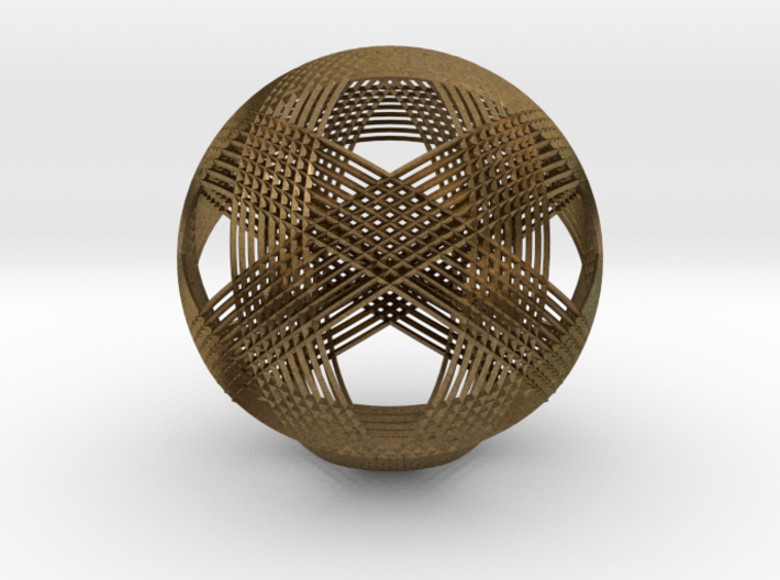 Icosahedron vertex symmetry weave 3d printed