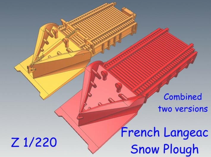 Z 1-220 French 2 Types Langeac Railway Snow Plough 3d printed