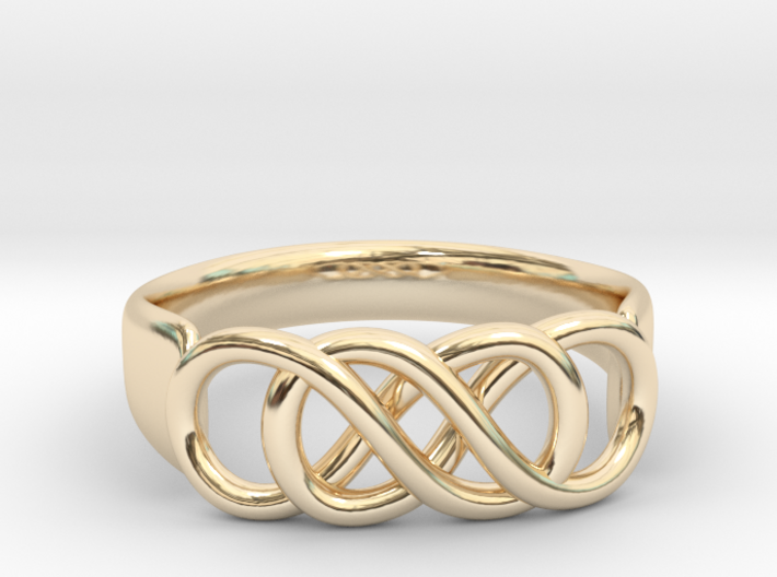 Double Infinity Ring 22.2mm V2 3d printed