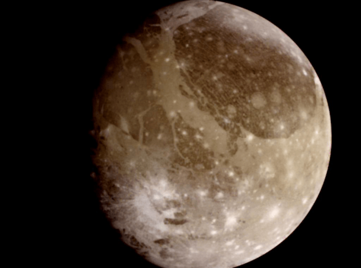 Craters of Ganymede Earrings 3d printed 