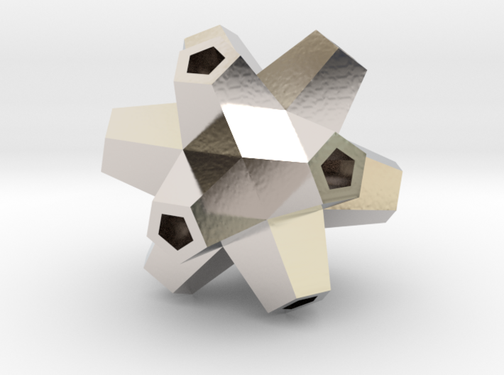 Urchin Polyhedron Pendant 3d printed
