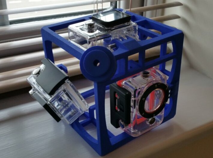 Brahma Waterproof Rig for 360 video with Xiaomi Yi 3d printed 