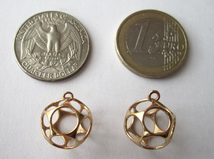 New Dod Earrings 3d printed with coins for scale