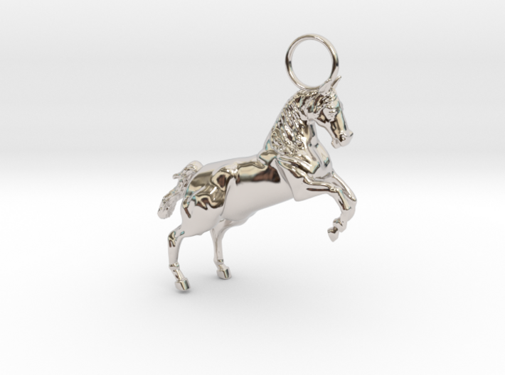 Horse Earring/Pendant 3d printed