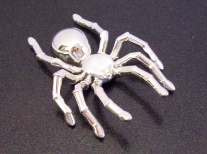 Spider Pendant 3d printed Silver without pendant