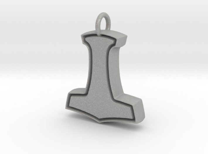 Minimalist Mjolnir Pendant 3d printed
