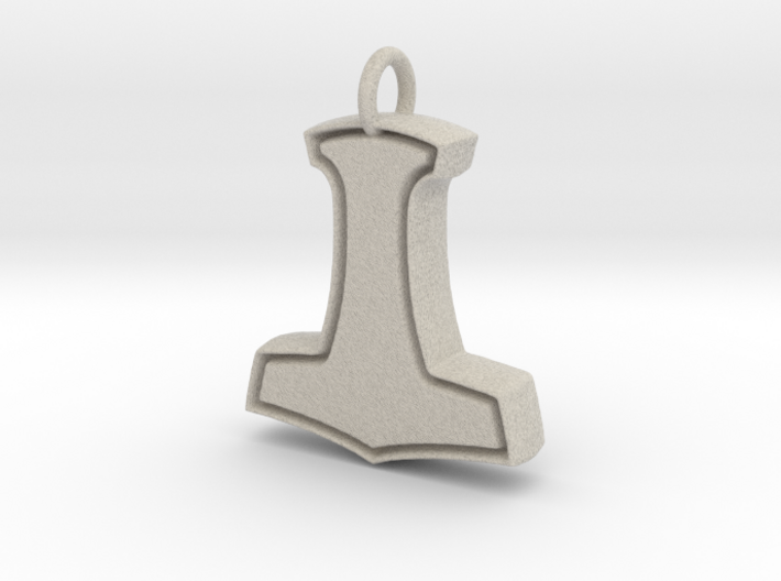 Minimalist Mjolnir Pendant 3d printed