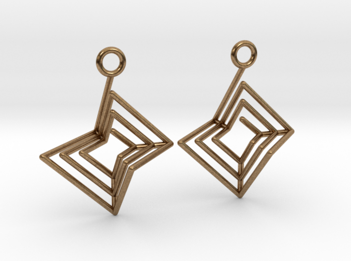 Nested Spiral Earrings (Large) 3d printed