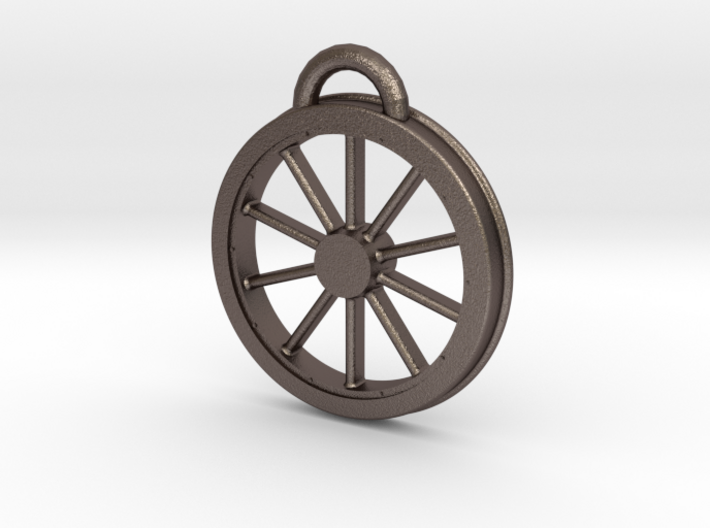 McKeen Motor Car Driver Wheel Necklace 3d printed