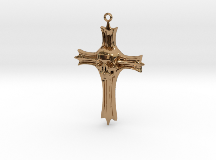 Skull Crucifix Pendant 3d printed