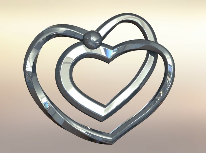 Heart Pendant 3d printed Front of Pendant