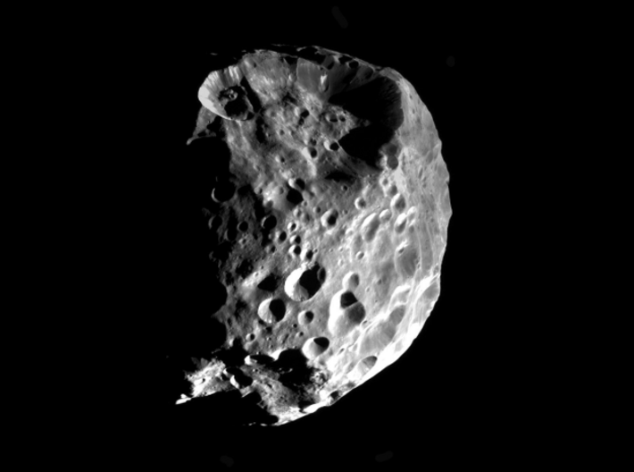 Craters of Phoebe Earrings 3d printed Image Credit: NASA