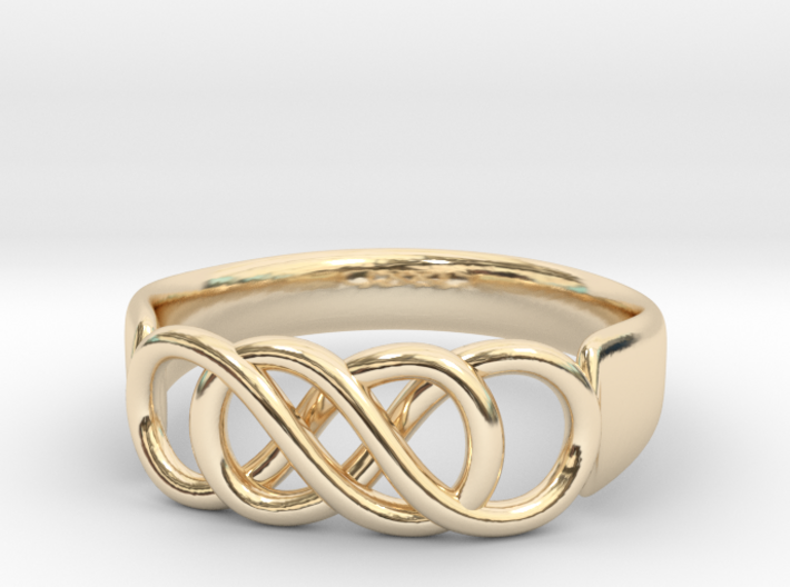 Double Infinity Ring 14.1 mm Size 3 3d printed