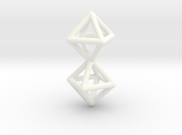 Twin Octahedron Frame Pendant 3d printed