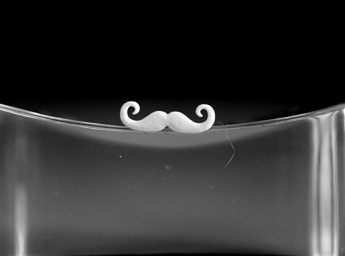 Mustache for beard - front wearing 3d printed 