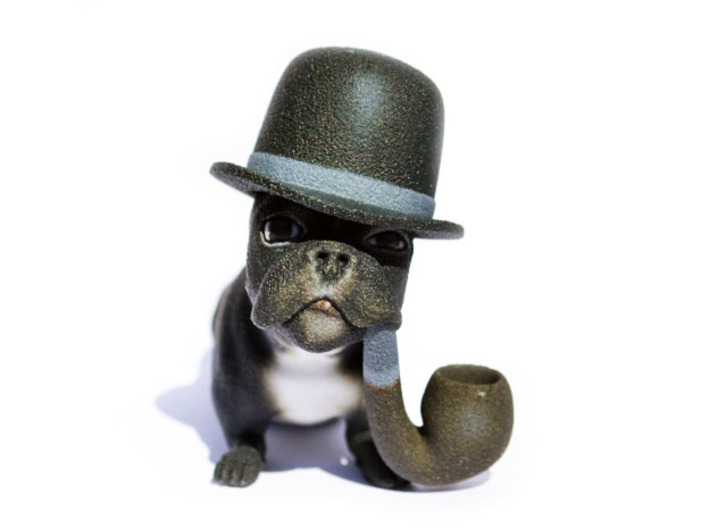 Frenchie With Hat And Pipe 3d printed 