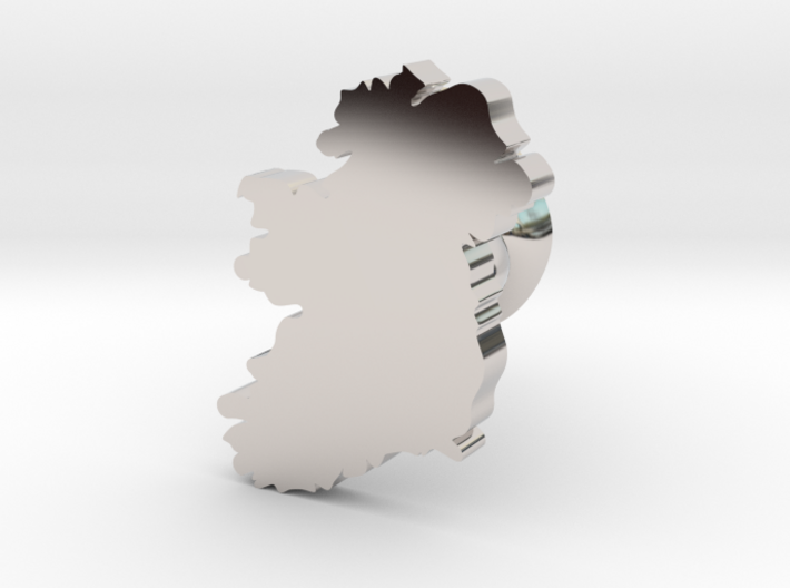 Ireland cufflink 3d printed