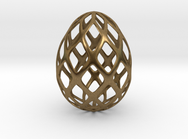 Trellis - Decorative Egg - 2.3 inches 3d printed metal wire