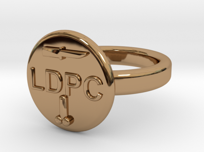 LDPC 19mm 3d printed COMMUNITY OF THE LDPC ENGINEERS BRASS RING 