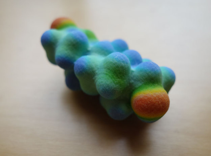 Testosterone electrostatic potential map 3d printed