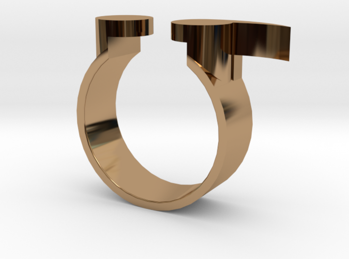 Semi Colon Ring Size 6.5 3d printed