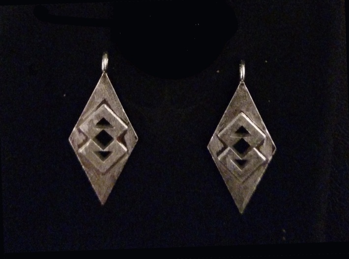 Triangle Earrings (Large) 3d printed