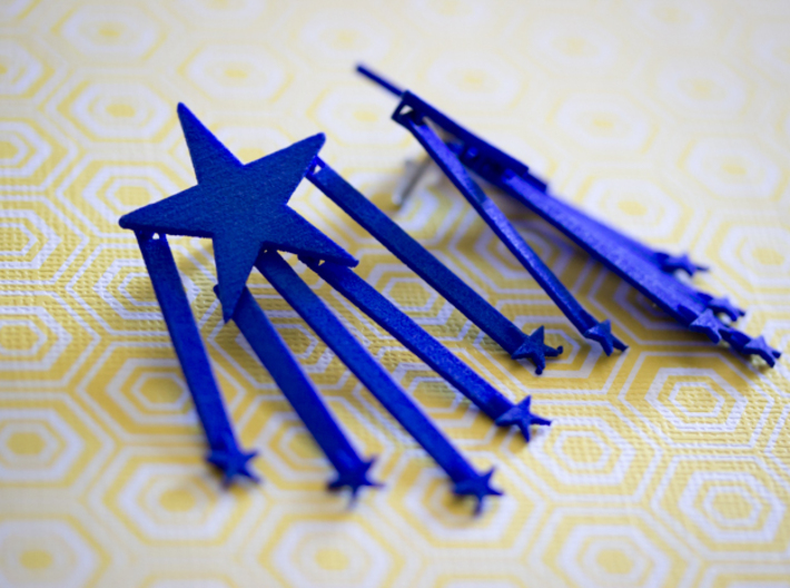 Stars And Stripes Earrings (for Studs) 3d printed