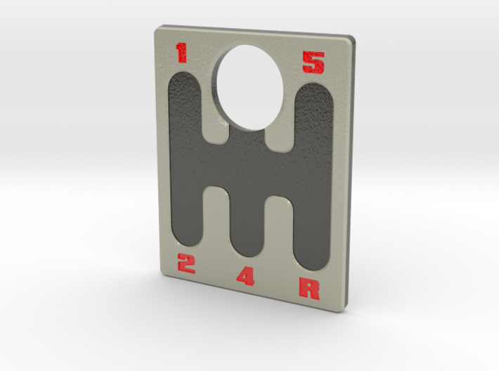 Pinball Plunger Plate - 5 Speed Gear Shift - Red 3d printed