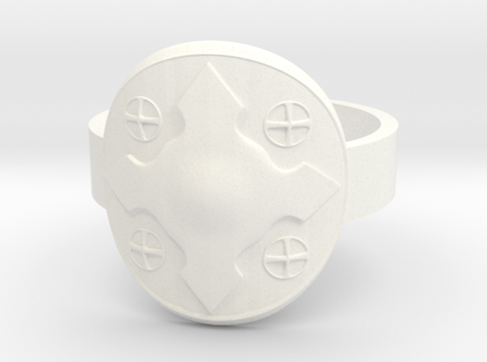 Wotan Cross Shield Ring -Size 8 3d printed