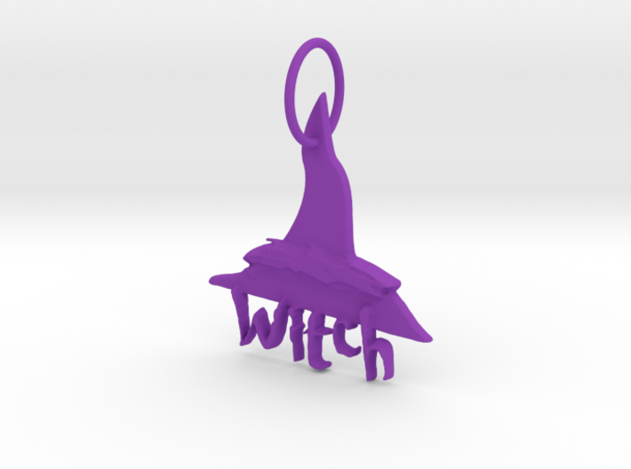 Witch Key Chain by Graphic Glee 3d printed