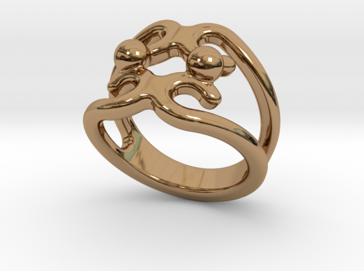 Two Bubbles Ring 16 - Italian Size 16 3d printed