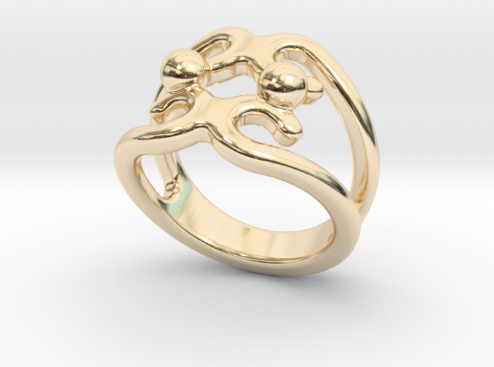 Two Bubbles Ring 18 - Italian Size 18 3d printed