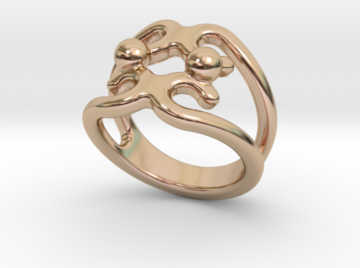 Two Bubbles Ring 20 - Italian Size 20 3d printed