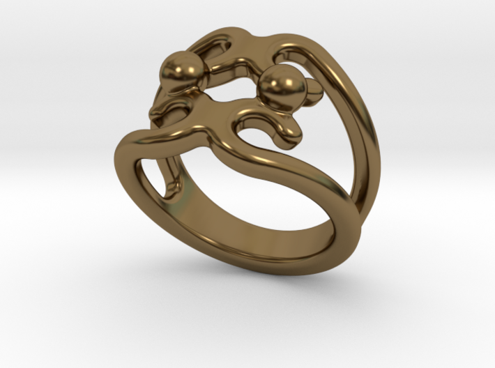 Two Bubbles Ring 24 - Italian Size 24 3d printed