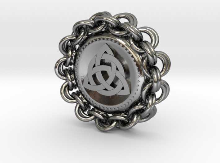 Celtic Chainmail Pendant 3d printed