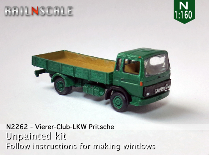 Vierer-Club-LKW Pritsche (N 1:160) 3d printed