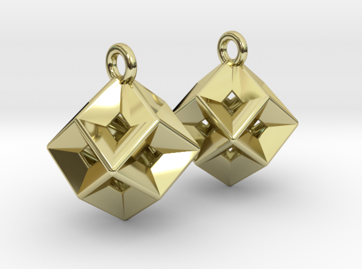 Tessellating Earrings - Metal 3d printed