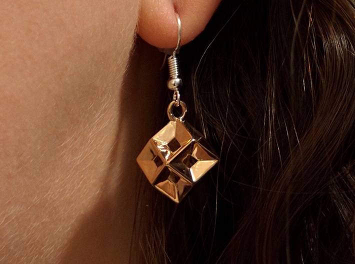 Tessellating Earrings - Metal 3d printed