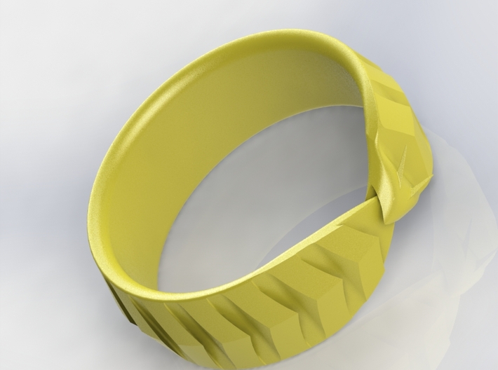 Ouroboros Signet Ring 3d printed Yellow Plastic
