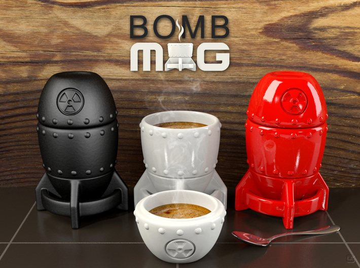 Bomb MUG - Coffee Set 3d printed The images are 3D renders, not photos!