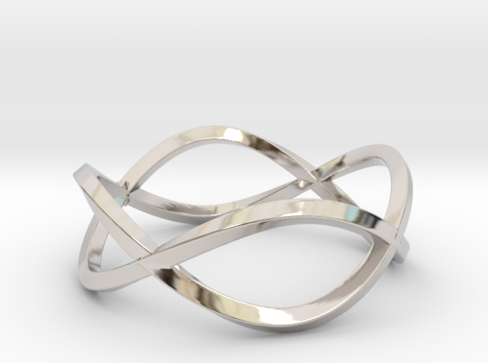 Size 9 Infinity Twist Ring 3d printed