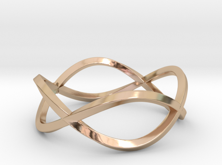 Size 10 Infinity Twist Ring 3d printed