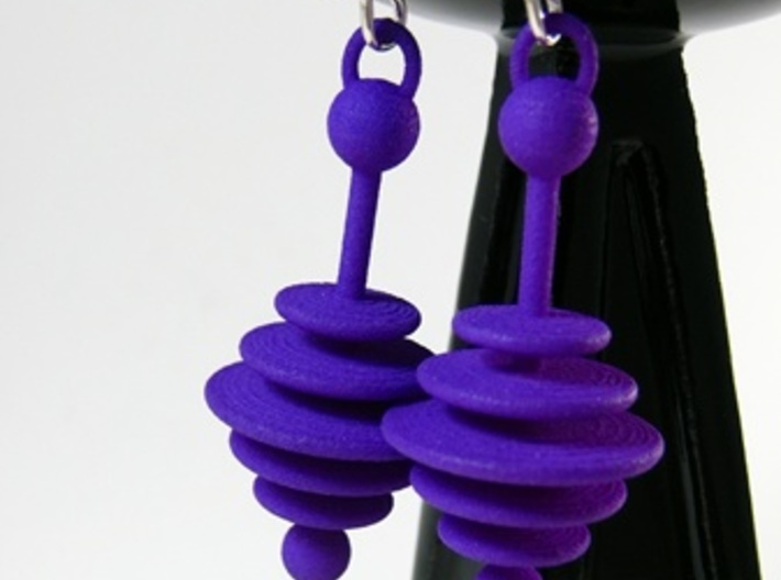 Colorful Honey Dripper Earrings 3d printed 